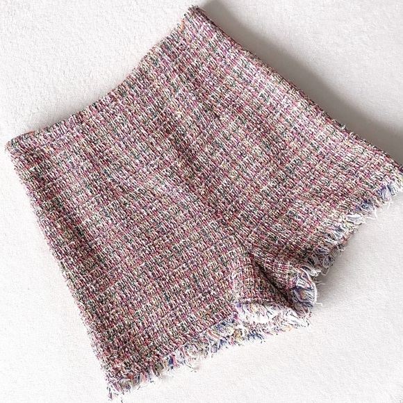 ZARA Rainbow Tweed Shorts - Picture 5 of 9